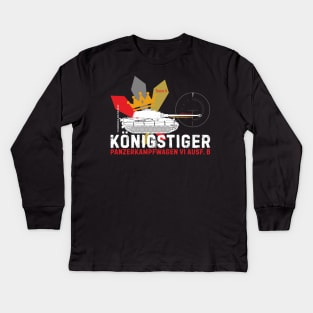 German Konigstiger Kids Long Sleeve T-Shirt